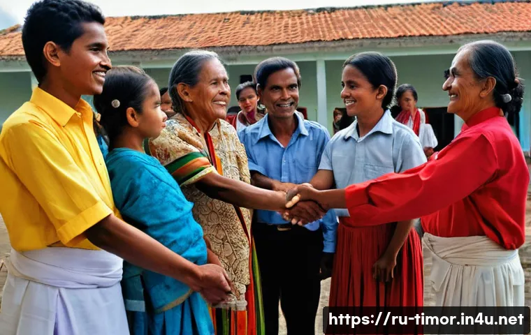 동티모르의 독립 선언문 - **Prompt Title: Enduring Spirit of East Timor: Nobel Laureates and Community Hope**

    "A poignant...
